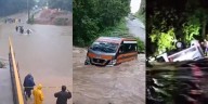 VIDEO | ¡Desafío mortal! Ciudadanos insisten en cruzar ríos crecidos pese a alertas en Oaxaca