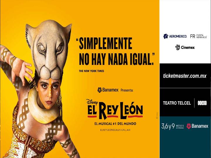 El Rey León continúa su temporada en el Teatro Telcel