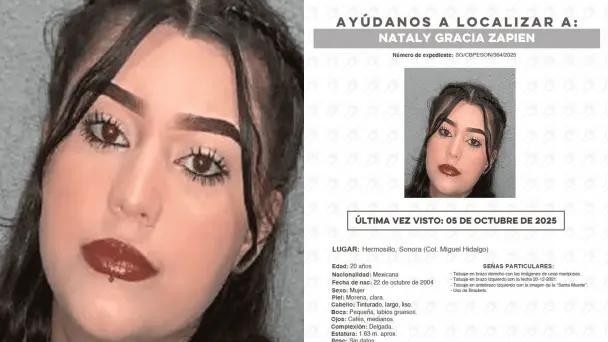 Buscan a Nataly Gracia Zapien en Hermosillo