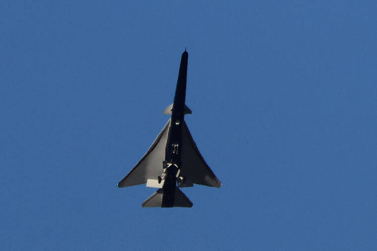 Quiet supersonic X-59 jet soars over California desert in first test flight