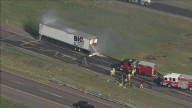 Truck fire shuts down lanes on Route 422 in Upper Providence Township, Montgomery County
