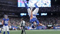 Cam Skattebo scores 3 TDs, adds perfect backflip to cap a career night