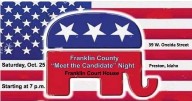 Franklin GOP to host 'Meet Your Candidate' Night on Saturday, Oct. 25 in Preston