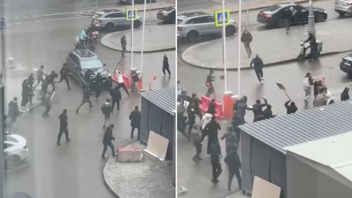 Migrantes se enfrentan con palos y palas en complejo residencial; hay 40 detenidos