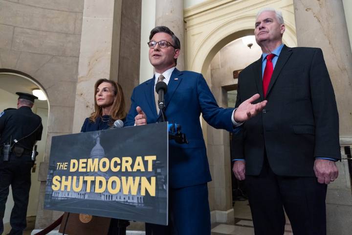 Johnson won't negotiate CR and blames Schumer for federal layoffs