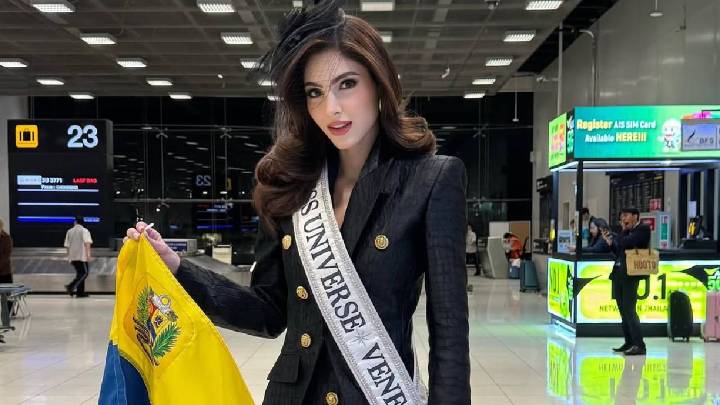 Miss Venezuela Stephany Abasali llegó a Tailandia