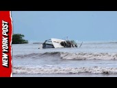 Capsized Boat Looks like Hurricane Melissa's First Victim in Jamaica