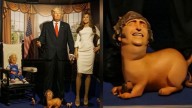 Milei sublimó a su muñeco de cera y se deshizo en elogios a Trump
