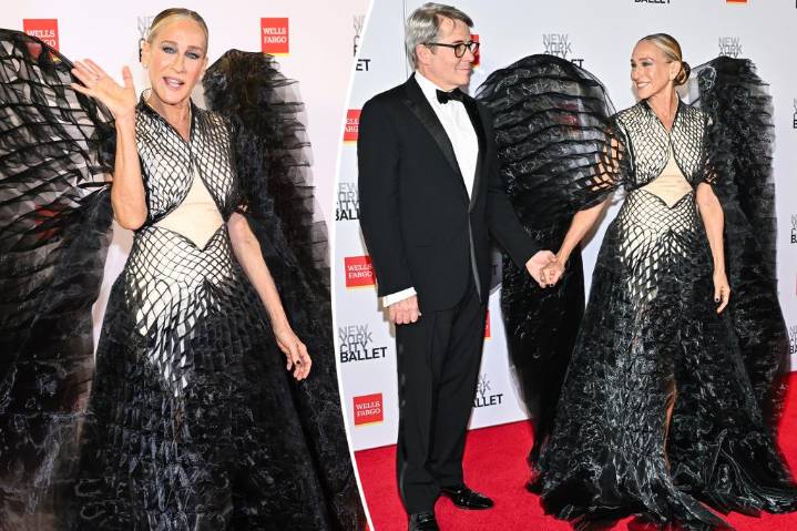 Sarah Jessica Parker’s Iris Van Herpen dress looks like wings at the New York City Ballet Fall Fashion Gala