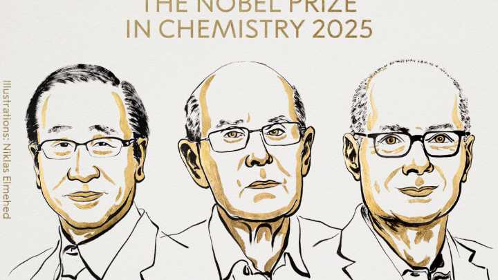 Premio Nobel de Química 2025 a tres científicos por desarrollar una nueva estructura molecular