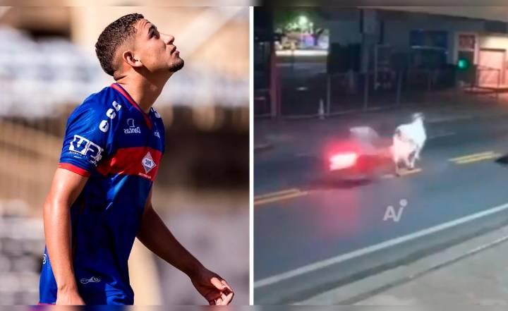 Promesa del futbol brasileño murió tras insólito accidente de tránsito: chocó su moto contra una vaca