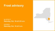 NY weather update: Frost advisory active for Ulster and Dutchess counties Saturday morning