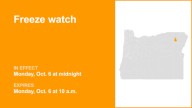 Grande Ronde Valley under a freeze watch Monday