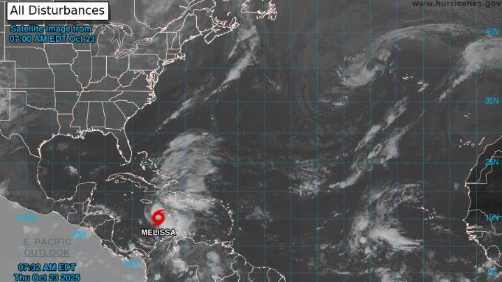 National Hurricane Center tracking Tropical Storm Melissa, 2 tropical waves