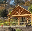 Grandmothers’ Garden pavilion is right on schedule for spring ribbon
