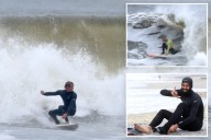 Thrill-seeking surfers flock to NYC for gnarly 10