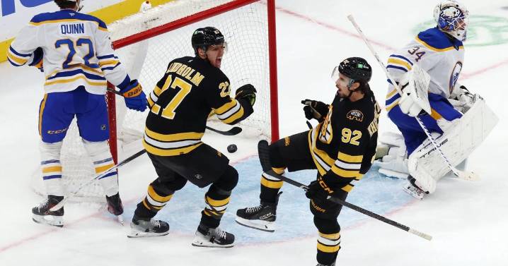 Marat Khusnutdinov scores in OT, Morgan Geekie has goal in 6th straight as Bruins beat Sabres 4