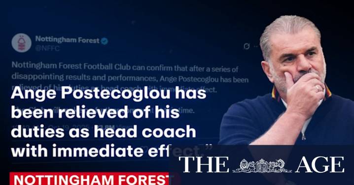 Ange Postecoglou axed from second Premier League club