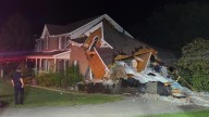 Car crash heavily damages Powell home