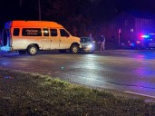 Car crashes into van head-on in Campbell