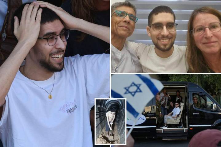 Israeli hostage forced to dig his own grave now all smiles as reunited with parents