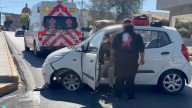 Pareja de abuelitos quedan lesionados tras chocar en colonia República