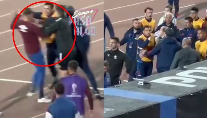 No se vio en TV: la pelea en los bancos de la Universidad de Chile y Lanús