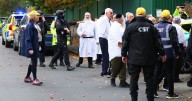 'Car crashed into Manchester synagogue gates then man tried to stab anyone close'