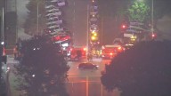 LAPD form skirmish line, disperse unruly crowd in downtown LA