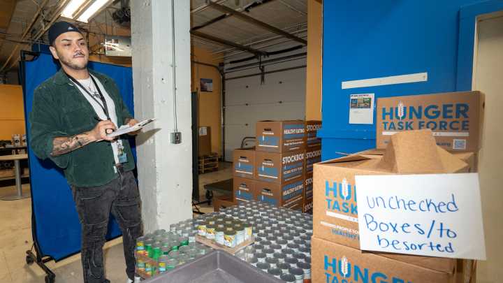 High grocery prices, government cutbacks drive food pantry demand
