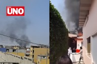 Bomberos evacúan hospital por incendio en casa aledaña al Mogrovejo en Cercado de Lima