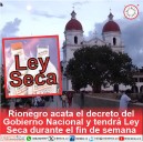 Rionegro acata el decreto del Gobierno Nacional y tendrá Ley Seca durante el fin de semana