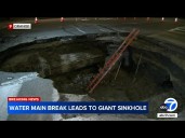 Massive sinkhole opens up after water main break in SoCal neighborhood