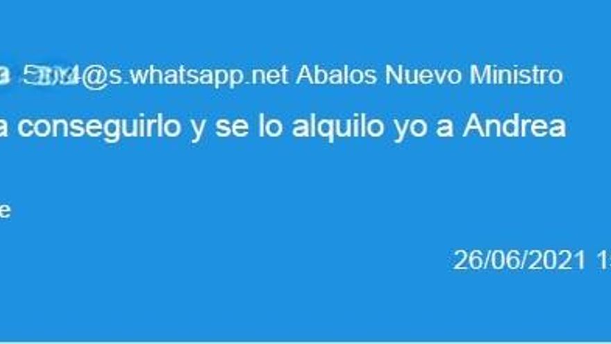 Koldo también buscó a Ábalos un piso para su novia Andrea: "Me interesa conseguirlo y se lo alquilo yo"