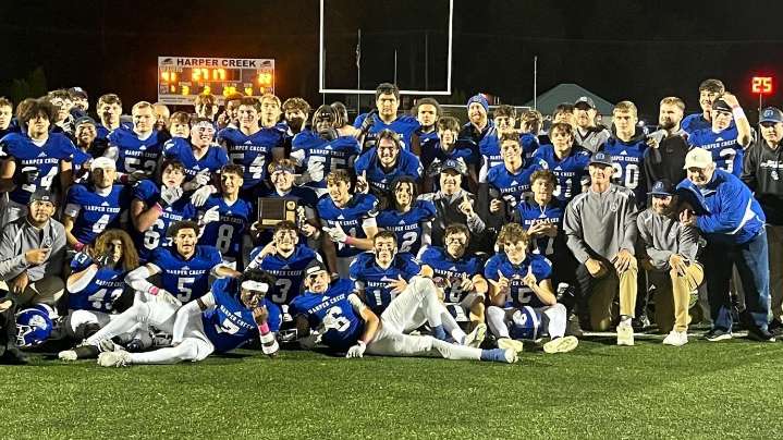 Highlights of Harper Creek beating Marshall to clinch league title