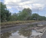 Denuncian mal estado de las laterales de la carretera 57 rumbo a la Zona Industrial