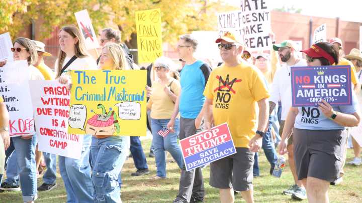 See images from the No Kings protest in Ames this weekend
