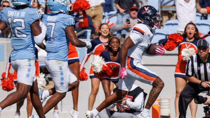 No. 16 Virginia edges North Carolina in overtime on J'Mari Taylor's TD run