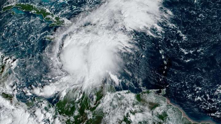 Tropical Storm Melissa in Caribbean