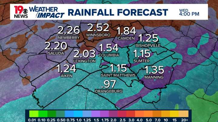 South Carolina Midlands forecast brings rain, cool temps before Halloween