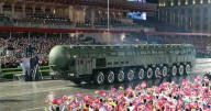 North Korea displays new missile at military parade
