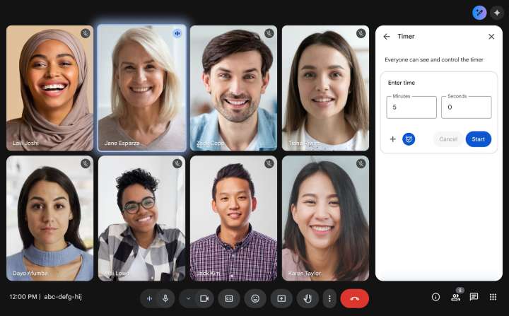 Get to the point: Google Meet now lets you set meeting timers