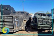 FGR destruye 23 vehículos “mostruos” en Tamaulipas