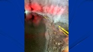 Crash brings down utility pole, causes burning pavement on Route 4 in Burlington