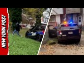 Watch Unhinged Baltimore Cop Seemingly Try to Mow Down Civilian Before Crashing