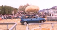 WATCH: Utah man crushes his 34-year-old car with giant pumpkin he grew