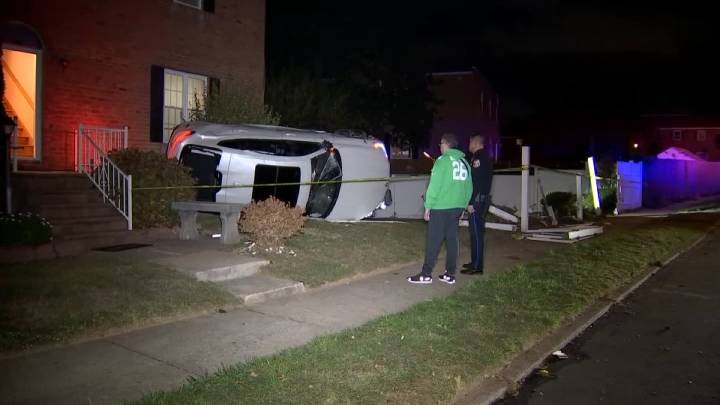 Car crashes into house in Somerville, Philadelphia, on Sunday