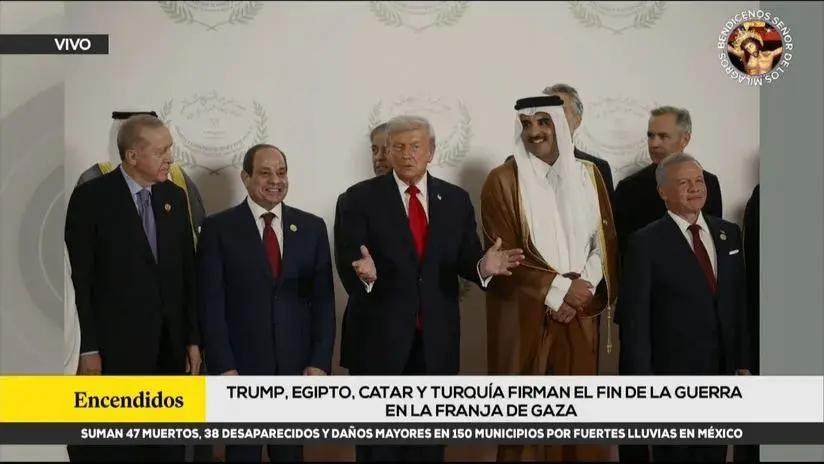 Trump y homólogos de Egipto, Catar y Turquía firman fin de la guerra en la Franja de Gaza