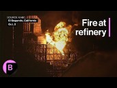Large Fire at Chevron Oil Refinery Near Los Angeles