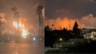 Night Sky Turns Orange As Chevron Refinery Blast Rocks Los Angeles